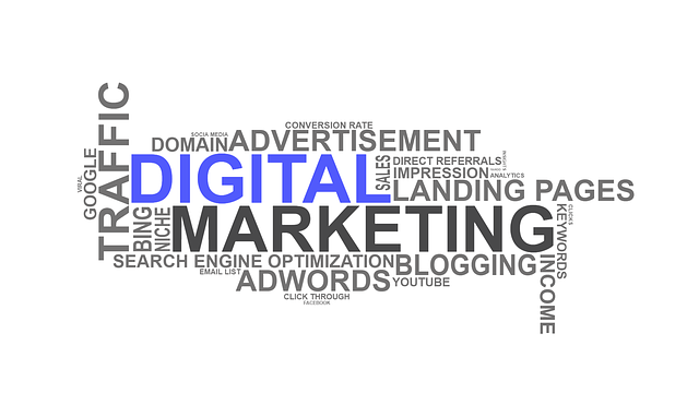 Digital marketing word cloud