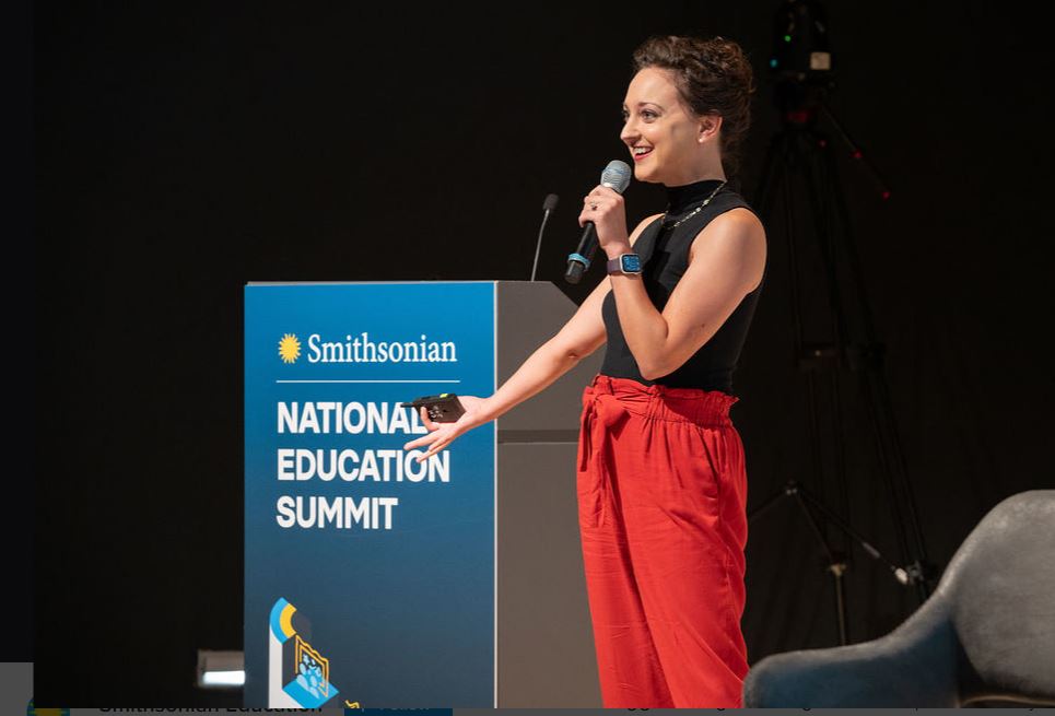 2023 National Teacher of the Year Rebecka Peterson delivered an inspiring keynote presentation at the Smithsonian National Education Summit.
