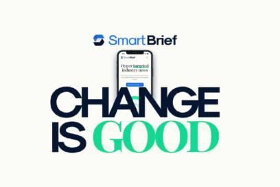 New SmartBrief logo with Change is Good text