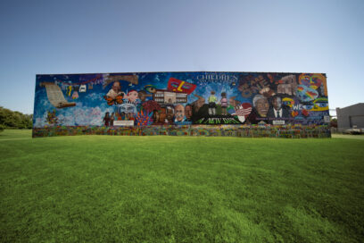 Mural at the district celebrating Brown vs. Board of Education (Go Topeka)