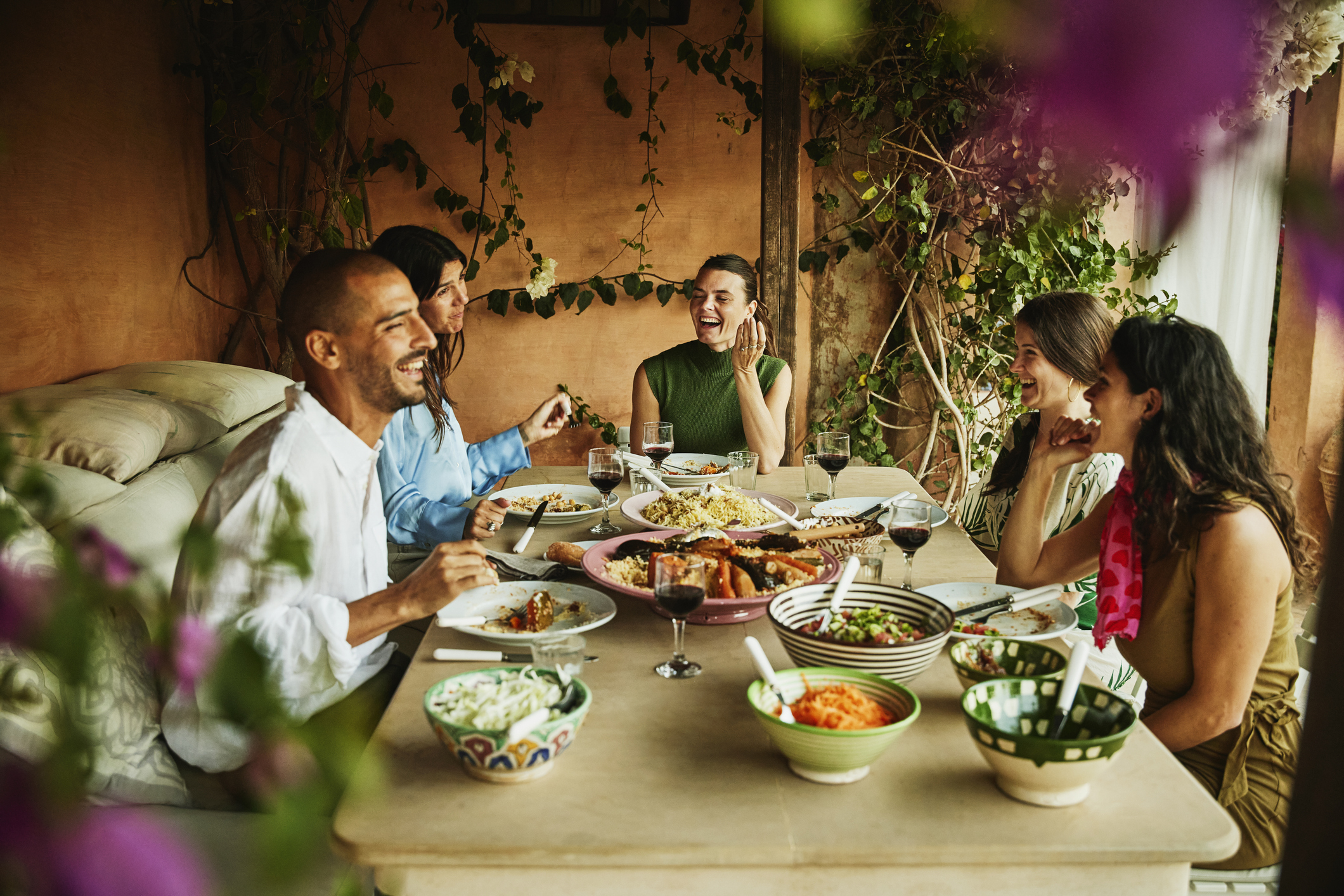 family meal with friends