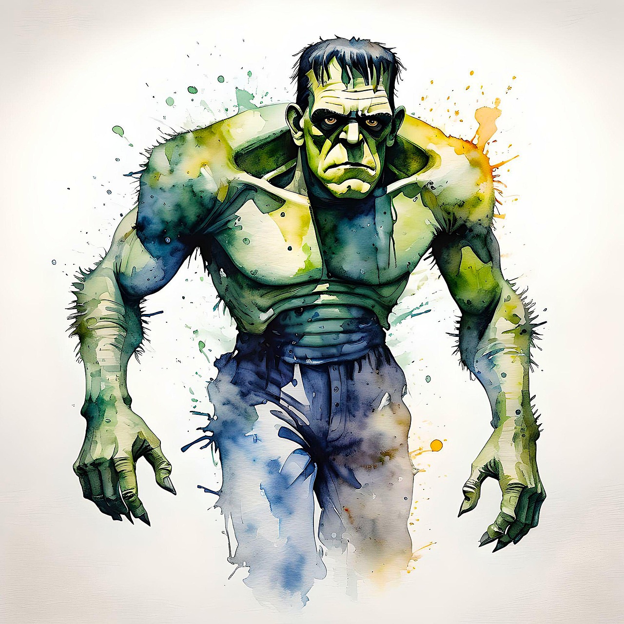 An illustration of Frankenstein's monster