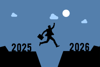 A man jumping from 2025 to 2026