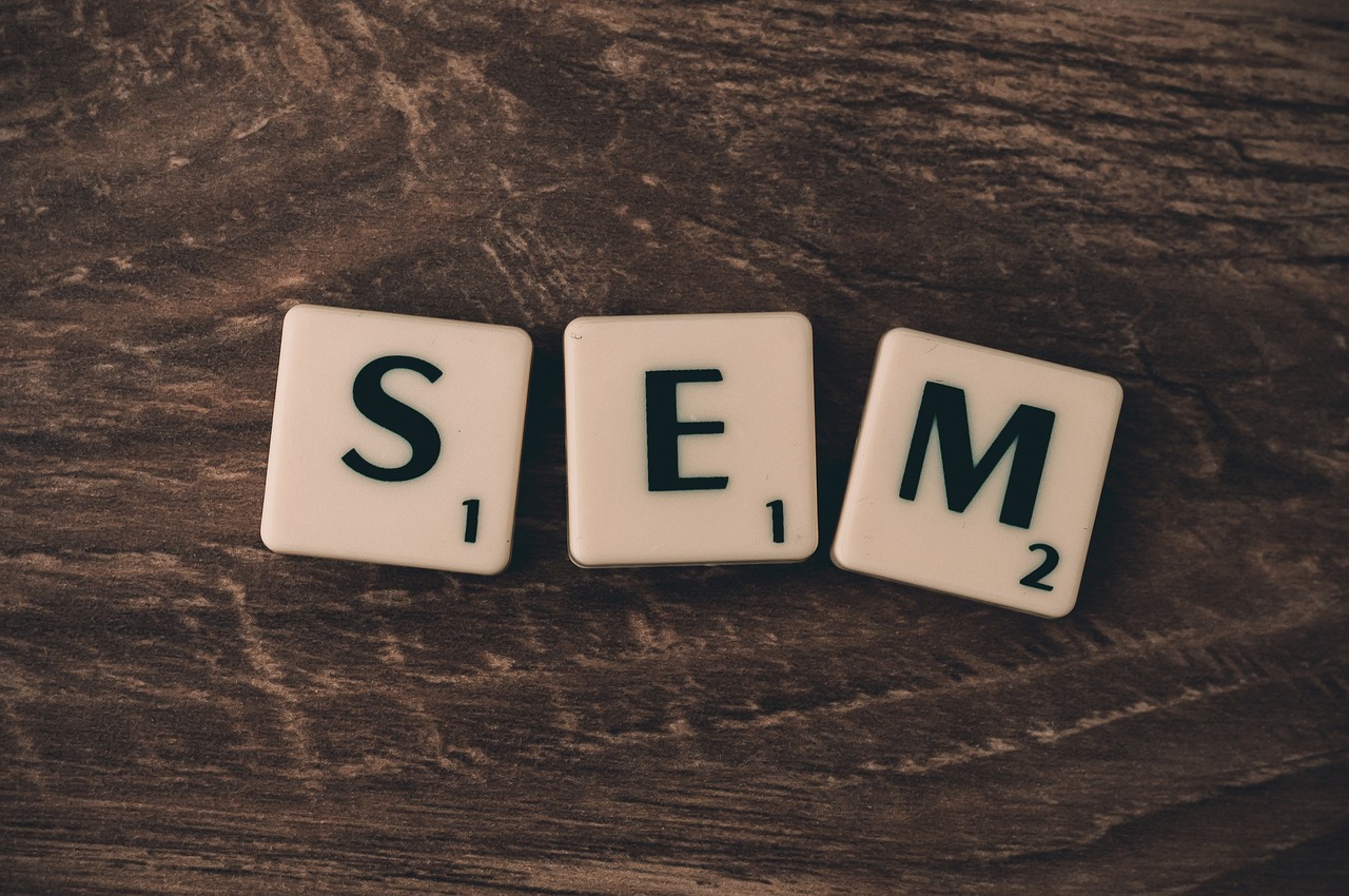 Scrabble tiles with S E M spelled out, used for a SmartBrief Marketing Original with headling: Next era of SEM is about context, not keywords SEM stands for search engine marketing