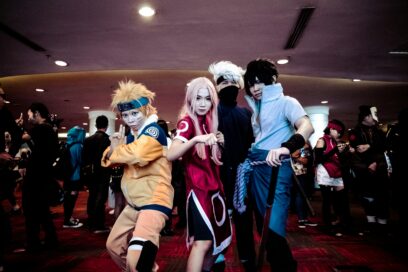 Four people in Naruto Costume