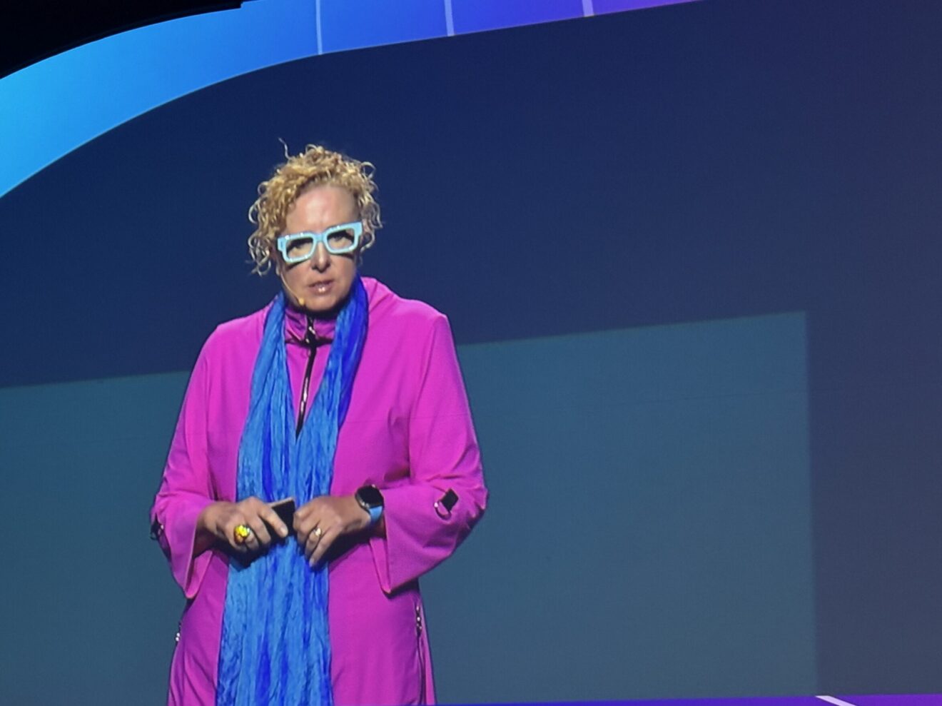 Heather McGowan speaking at the ISTELive 26 conference.