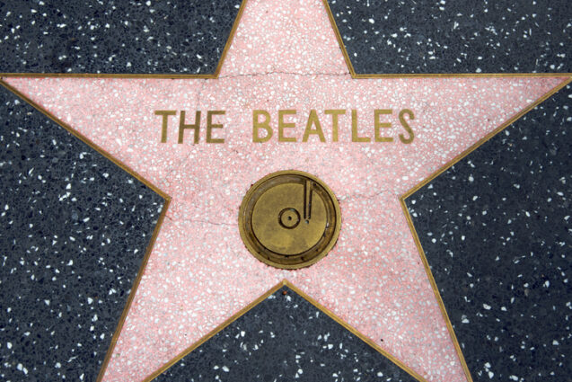 "Los Angeles, California, USA - March 25th 2011: The Beatles star at the Hollywood Walk of Fame. The Beatles are one of the most visited landmarks at the Walk of Fame."